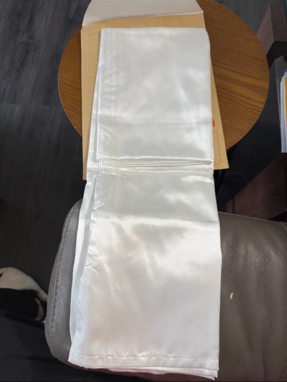 White Satiny pillowcases (2)